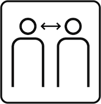 Abstand-halten-Icon